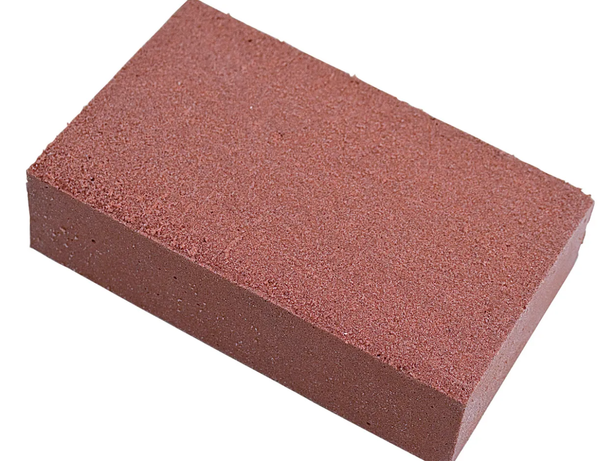 Abrasive Rubber Block, Fine Brown, 240 Grit, Garryflex
