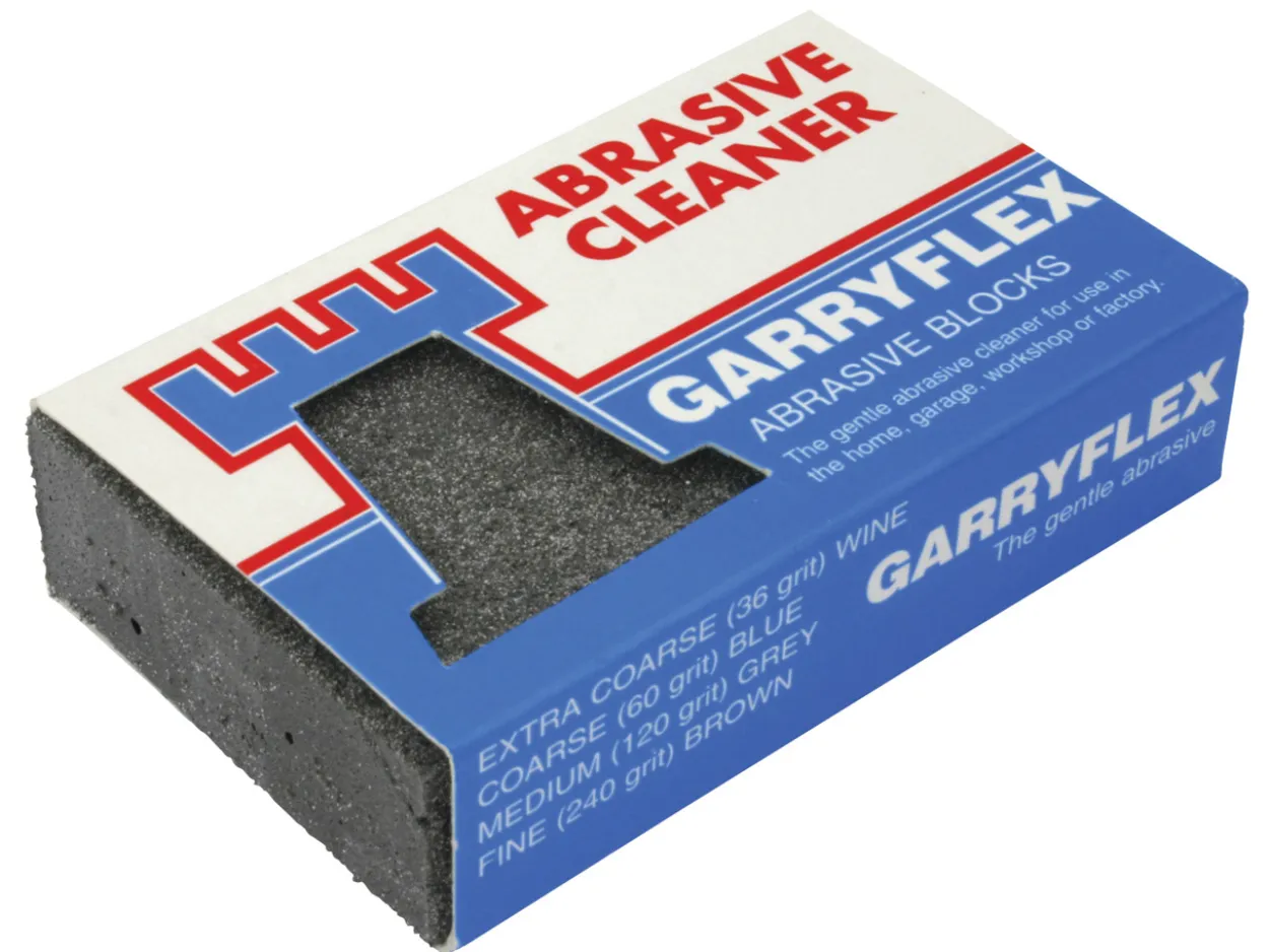 Abrasive Rubber Block, Medium, Grey, 120 Grit, Garryflex