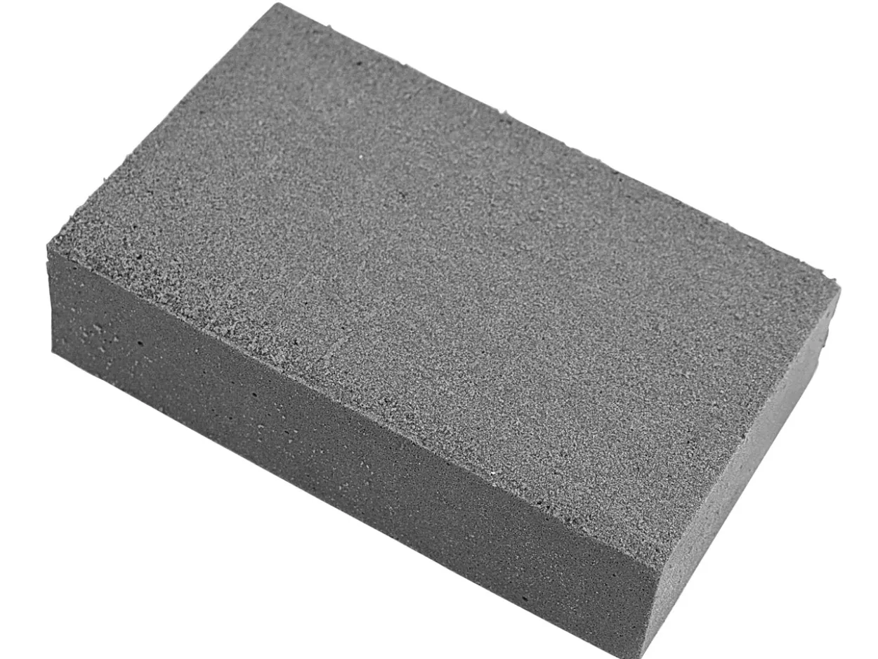 Abrasive Rubber Block, Medium, Grey, 120 Grit, Garryflex