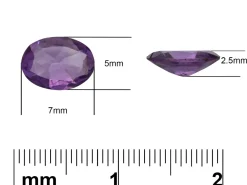 Amethyst, Oval, 7x5mm