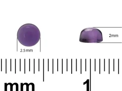 Amethyst, Round Cabochon, 2.5mm