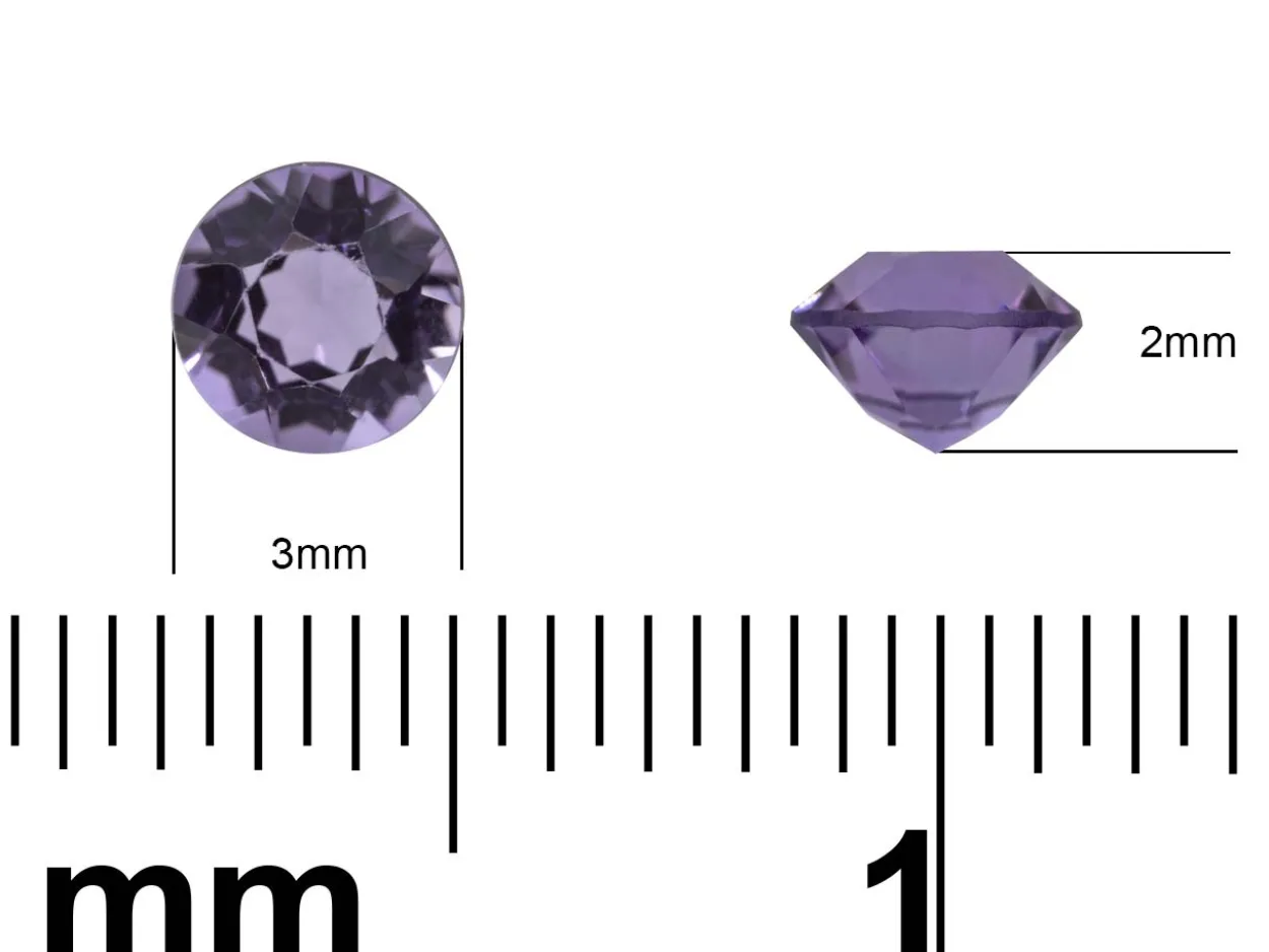 Amethyst, Round, 3mm