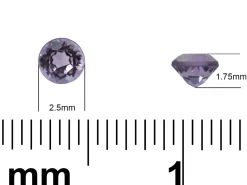 Amethyst, Round, 2.5mm
