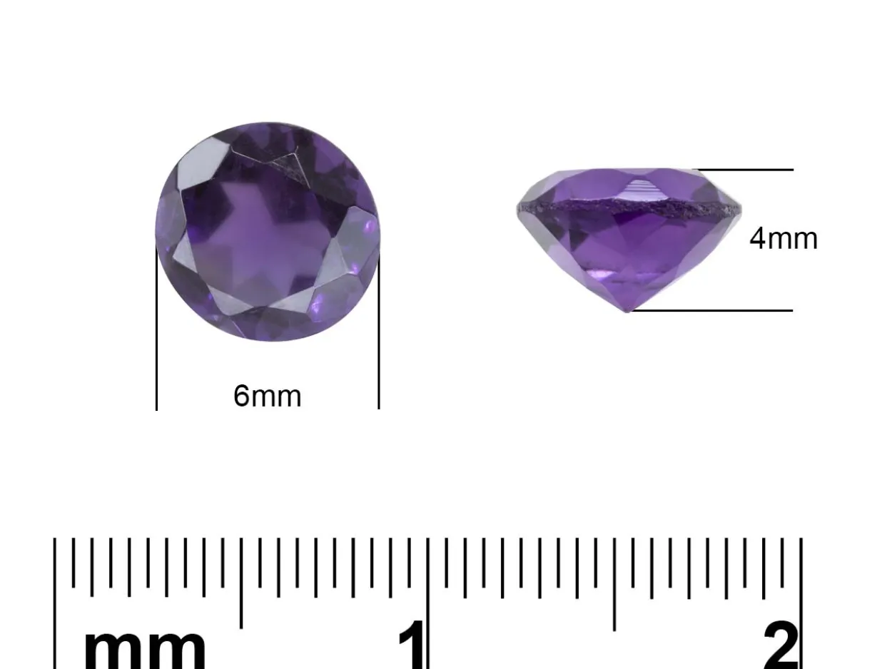 Amethyst, Round, 6mm