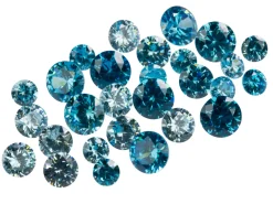 Aqua Cubic Zirconia, Round, 4,5,6mm, Pack of 28