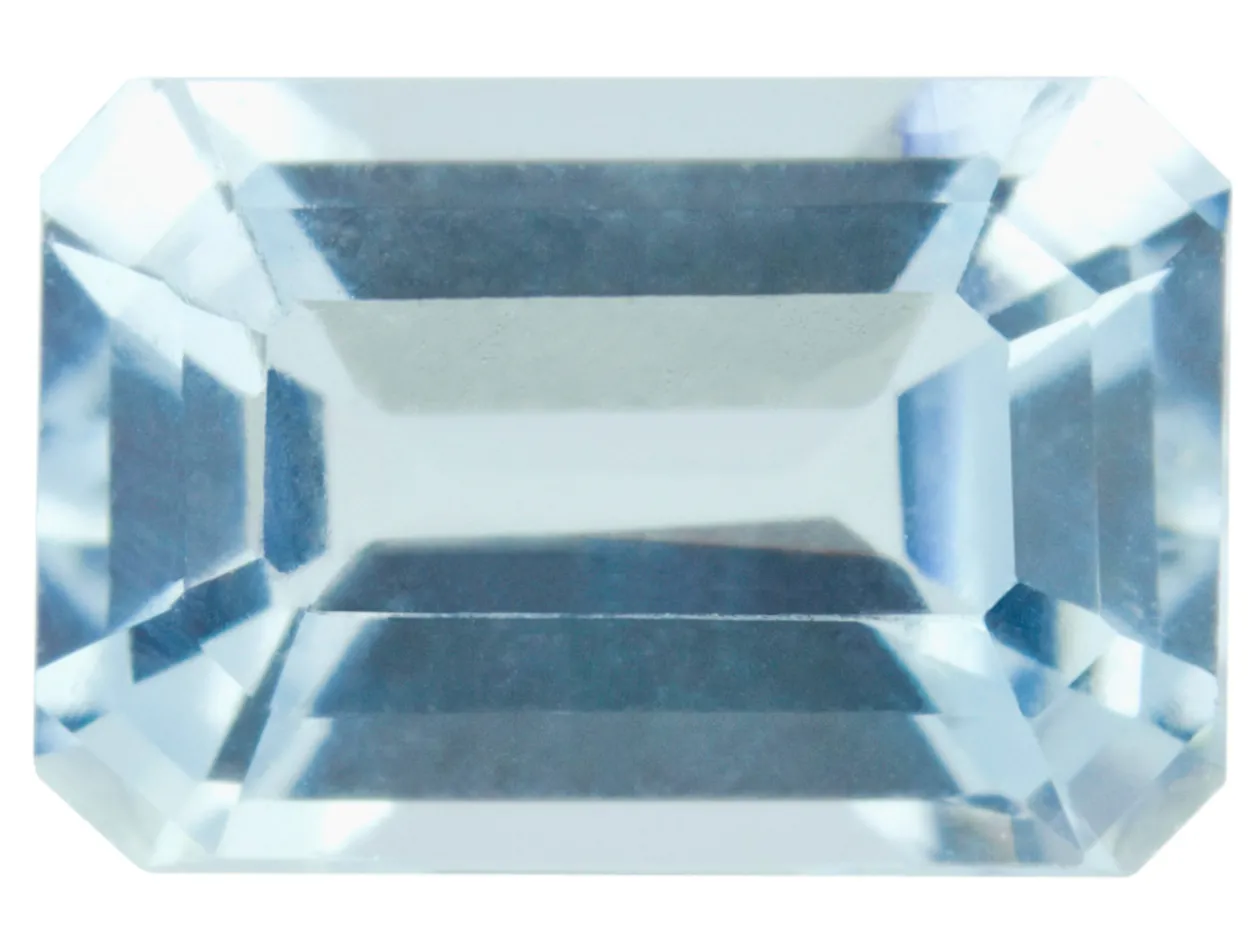 Aquamarine, Octagon, 6x4mm