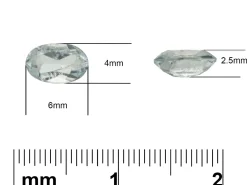 Aquamarine, Oval, 6x4mm
