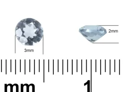 Aquamarine, Round, 3mm