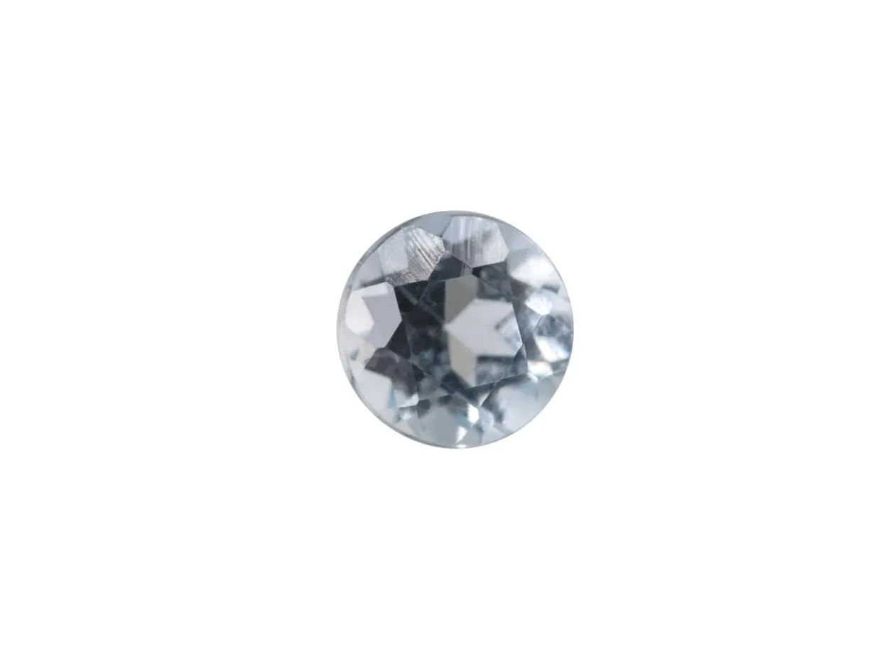 Aquamarine, Round, 2.5mm