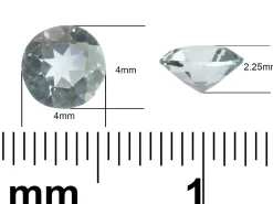 Aquamarine, Round, 4mm