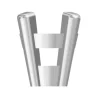 Argentium 4 Claw Double Gallery Collet 6mm Light