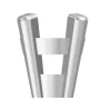 Argentium 4 Claw Double Gallery Collet 4mm Light