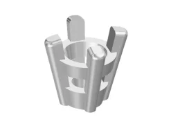 Argentium 4 Claw Double Gallery Collet 4mm Light