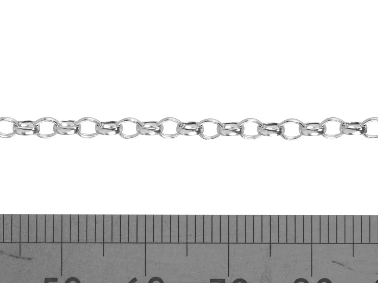 Argentium 960 2.4mm Oval Belcher Chain Loose Unhallmarked
