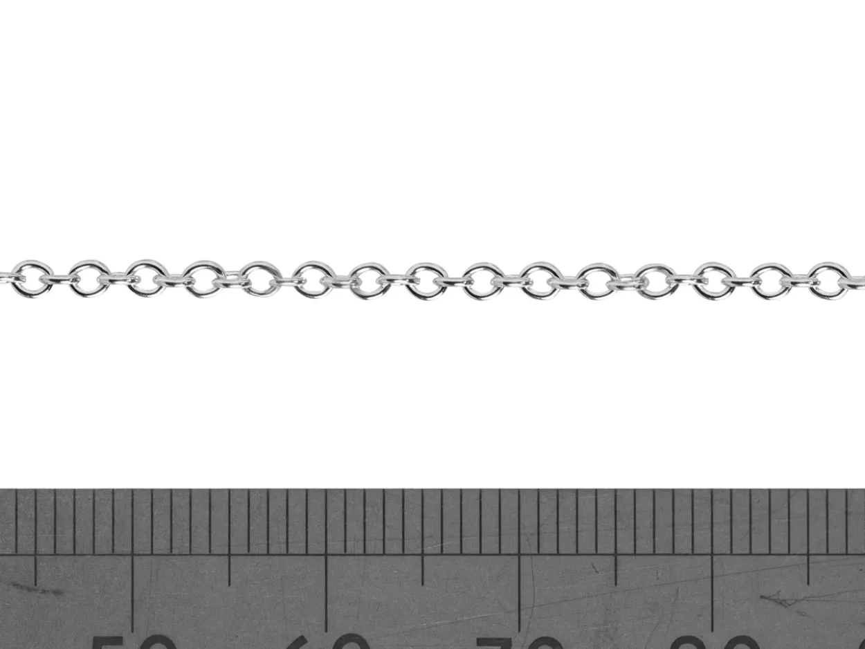 Argentium 960 1.9mm Oval Trace Chain Loose Unhallmarked