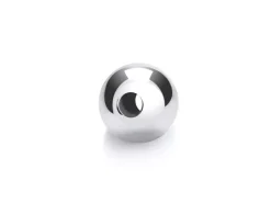 Argentium 960 Silver Beads Plain Round 6mm Pack of 10 2 Hole Bead