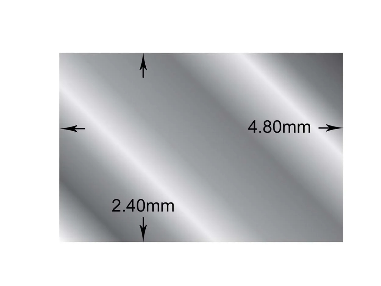Argentium 940 Silver Rectangular Wire 4.8mm X 2.4mm