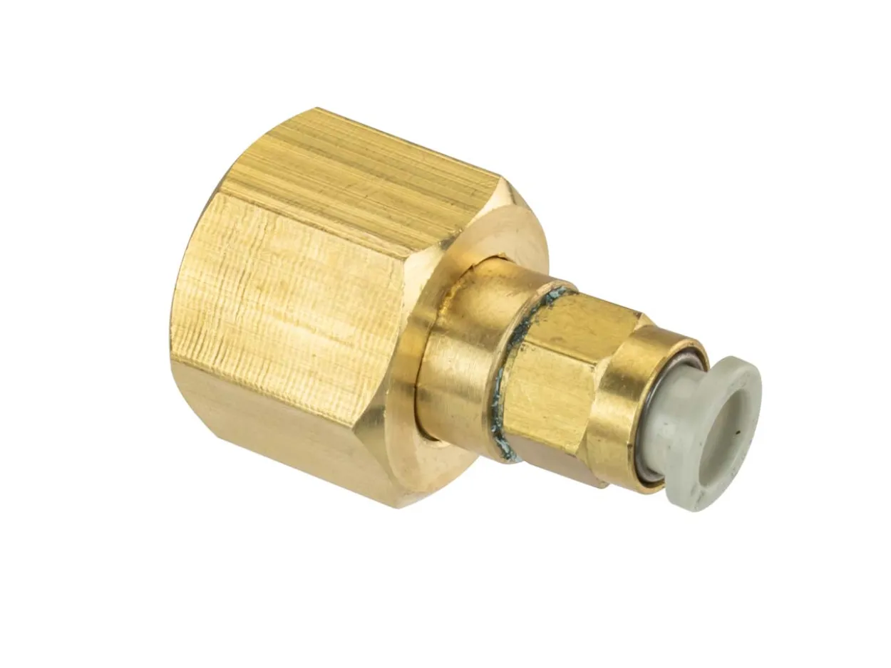 Argon Regulator Female Push Fitting, 3/8 Bsp To 6mm Tube, For Use With Orion Welders