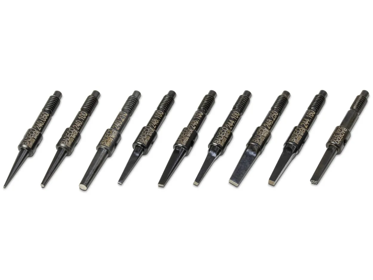 Badeco Hardened Silver Steel Tips Mixed Box Of 9