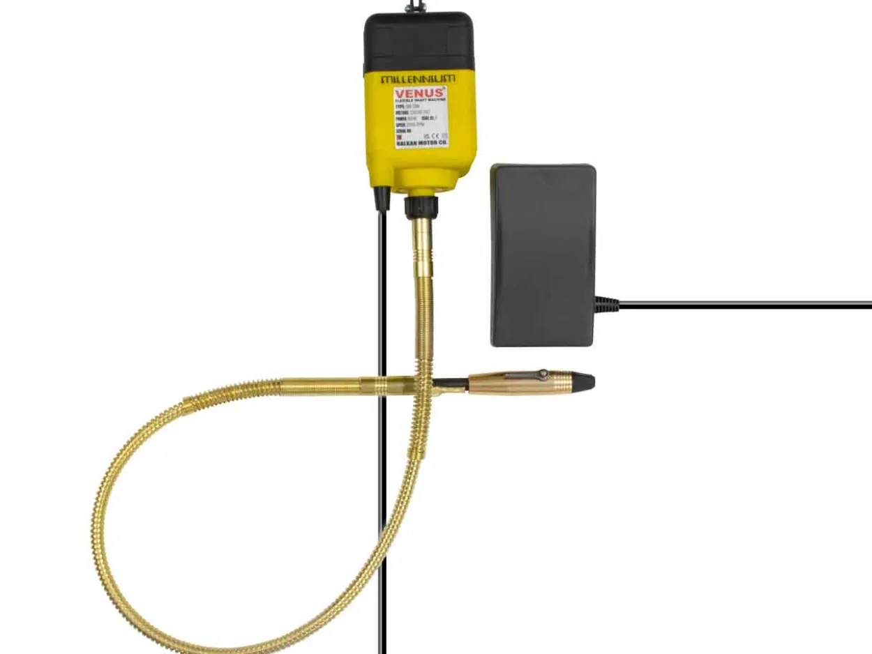 Balkan Venus Pendant Motor Drill, 25,000rpm, Heavy Duty Flexishaft With Quick Release Handpiece