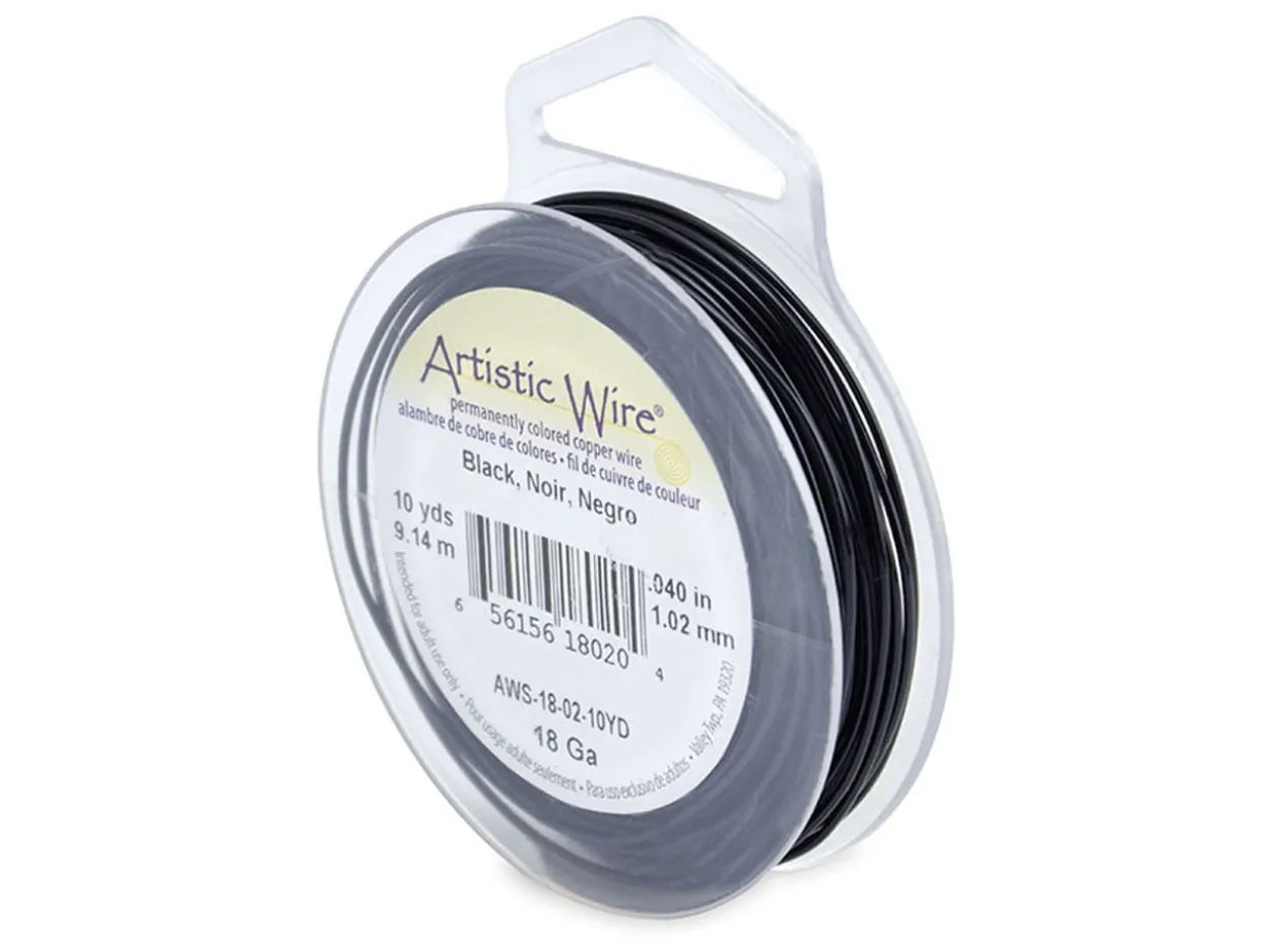 Beadalon Artistic Wire 18 Gauge Black 1.0mm X 9.1m