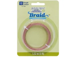 Beadalon Artistic Wire 12 Gauge Round Braid Rose Gold Colour 2.1mm X 1.5m