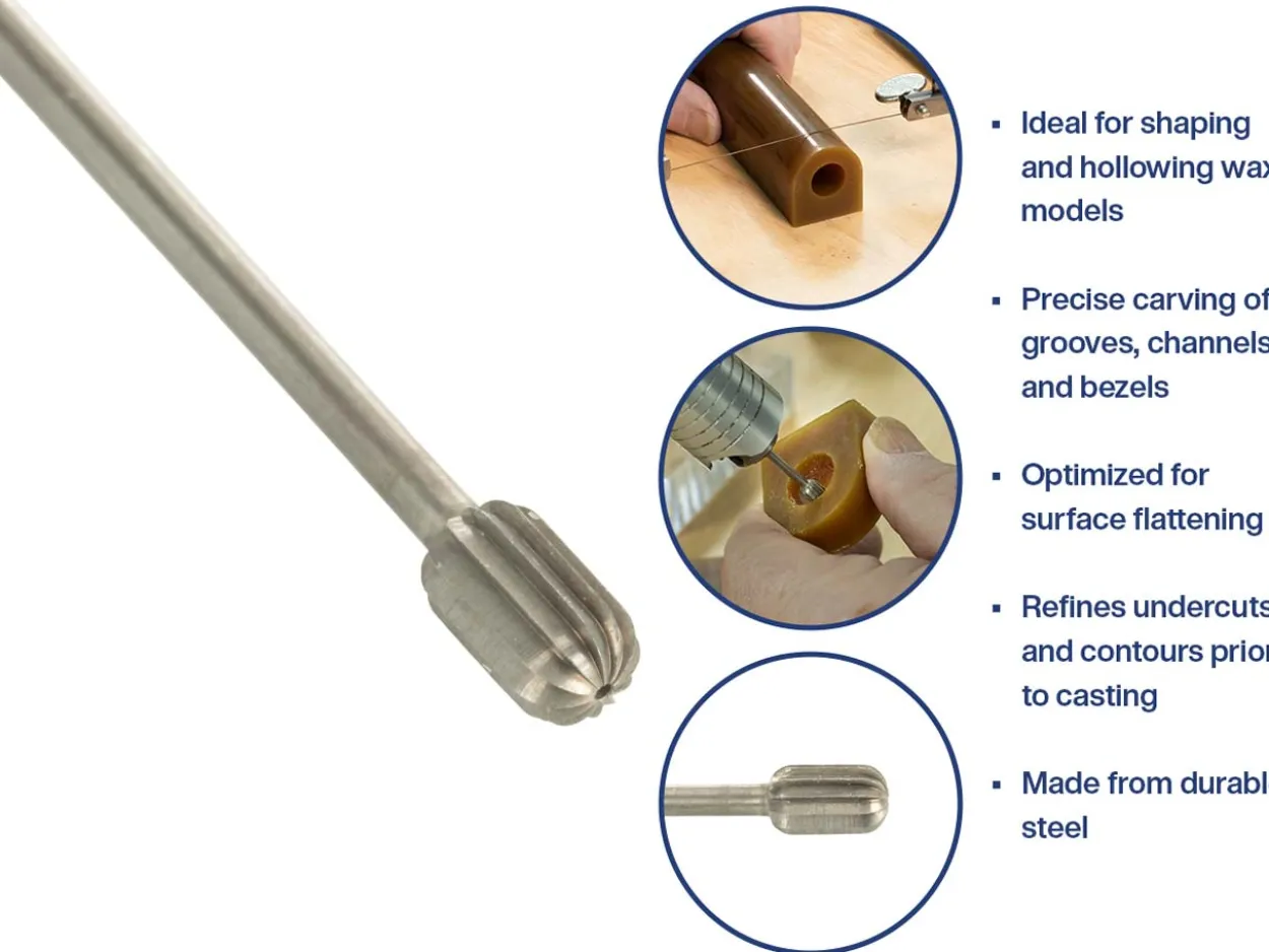 Bench Essentials By Cooksongold Cylinder Wax Burr 5.0mm