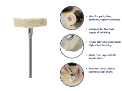 Bench Essentials By Cooksongold Muslin Pendant Wheel, Soft, Beige
