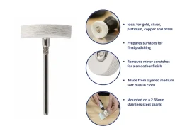 Bench Essentials By Cooksongold Muslin Pendant Wheel, Medium, White