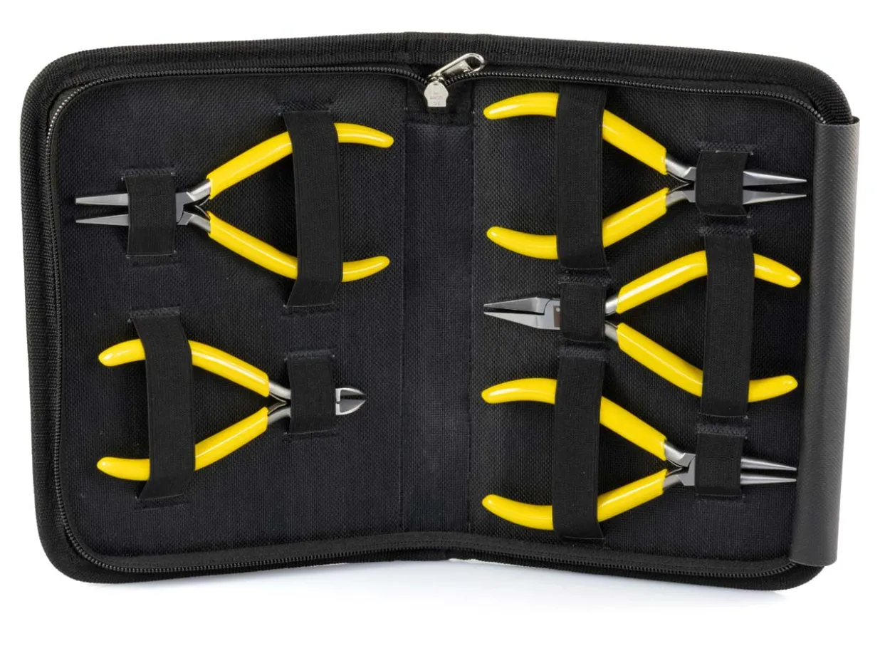 Bench Essentials By Cooksongold Zipper Case With 5 Pliers - Starter Set