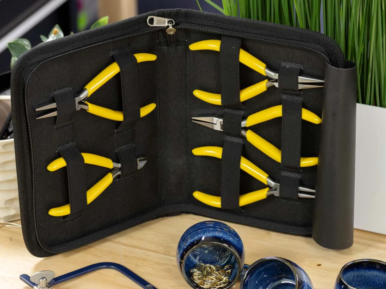 Bench Essentials By Cooksongold Zipper Case With 5 Pliers - Starter Set