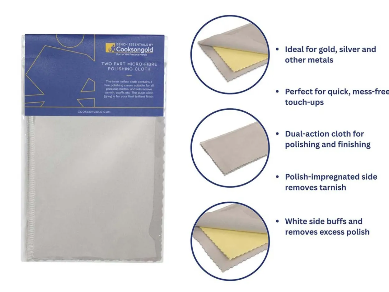 Bench Essentials By Cooksongold 2 Part Polishing Cloth