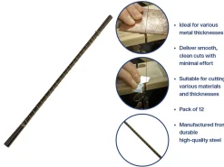 Bench Essentials By Cooksongold Saw Blades Grade 3, Bundle Of 12