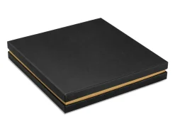 Black And Gold Metallic Collarette Box