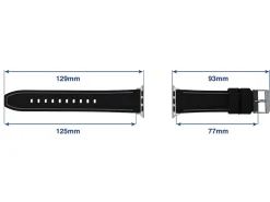 Black And Grey Dual Tone Silicone Strap For Apple Watch, Compatible With 42/44/45/49mm Models