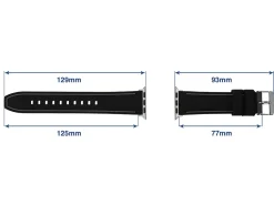 Black And Grey Dual Tone Silicone Strap For Apple Watch, Compatible With 38/40/41mm Models