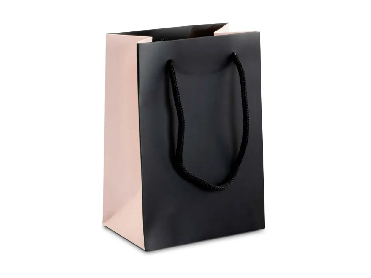 Black And Pink Gift Bag Small Pack of 10