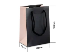 Black And Pink Gift Bag Small Pack of 10