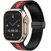 Black And Red Dual Tone Silicone Strap For Apple Watch, Compatible With 38/40/41mm Models