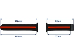 Black And Red Dual Tone Silicone Strap For Apple Watch, Compatible With 38/40/41mm Models