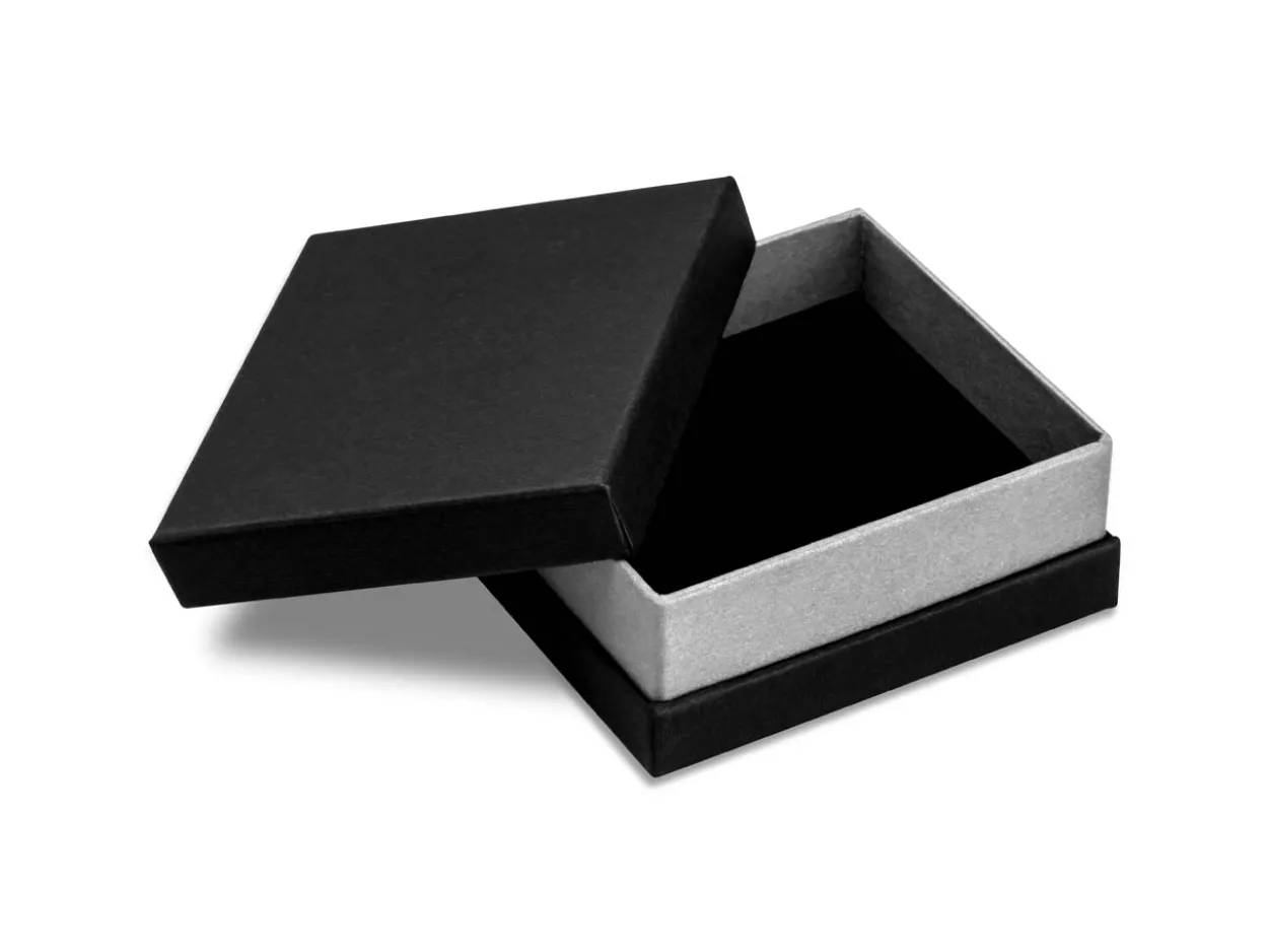 Black And Silver Metallic Large Universal Box