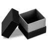 Black And Silver Metallic Ring Box