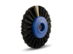 Black Bristle Lathe Brush 51mm/2", Stiff, 2 Row, Converging