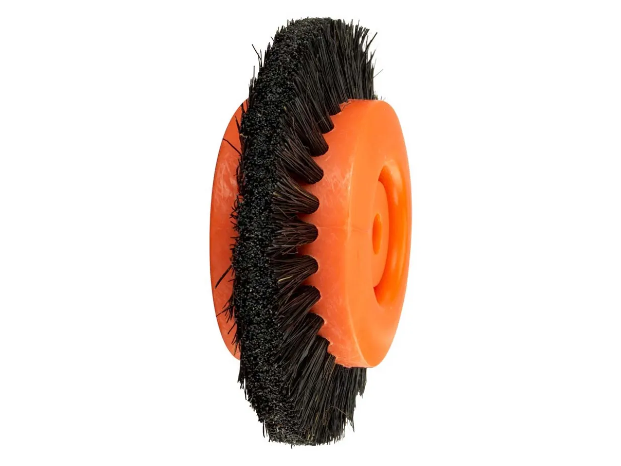 Black Bristle Lathe Brush 65mm/2.55", Stiff, 4 Row, Converging