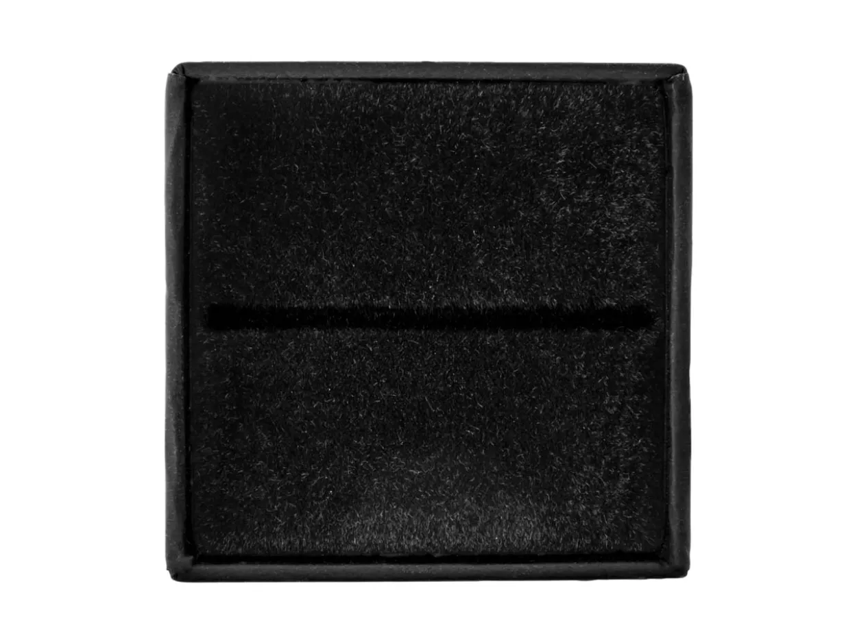Black Card Soft Touch Ring Box
