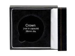 Black Leatherette Crown Coin Box