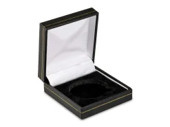 Black Leatherette Crown In Capsule Coin Box