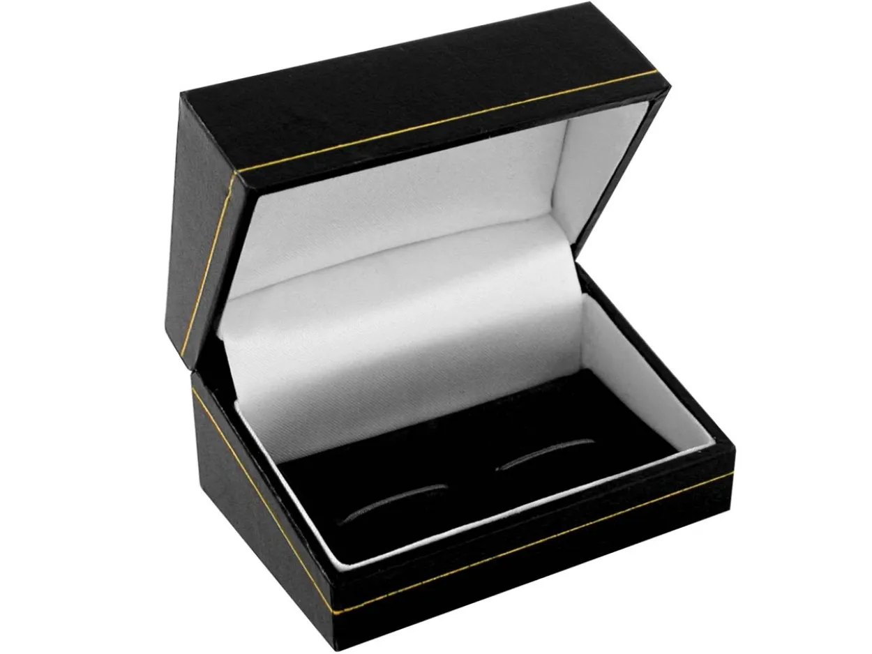 Black Leatherette Cufflink Box