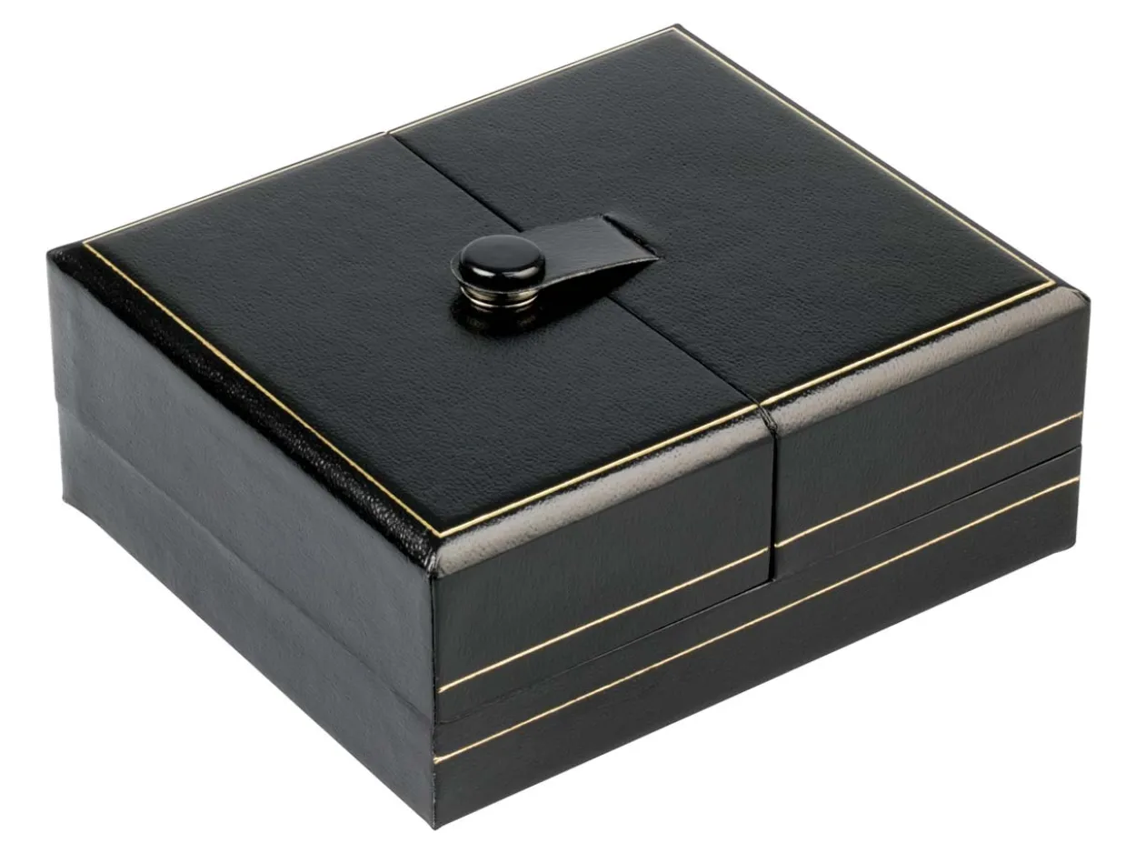 Black Leatherette 2 Door Pendant Box