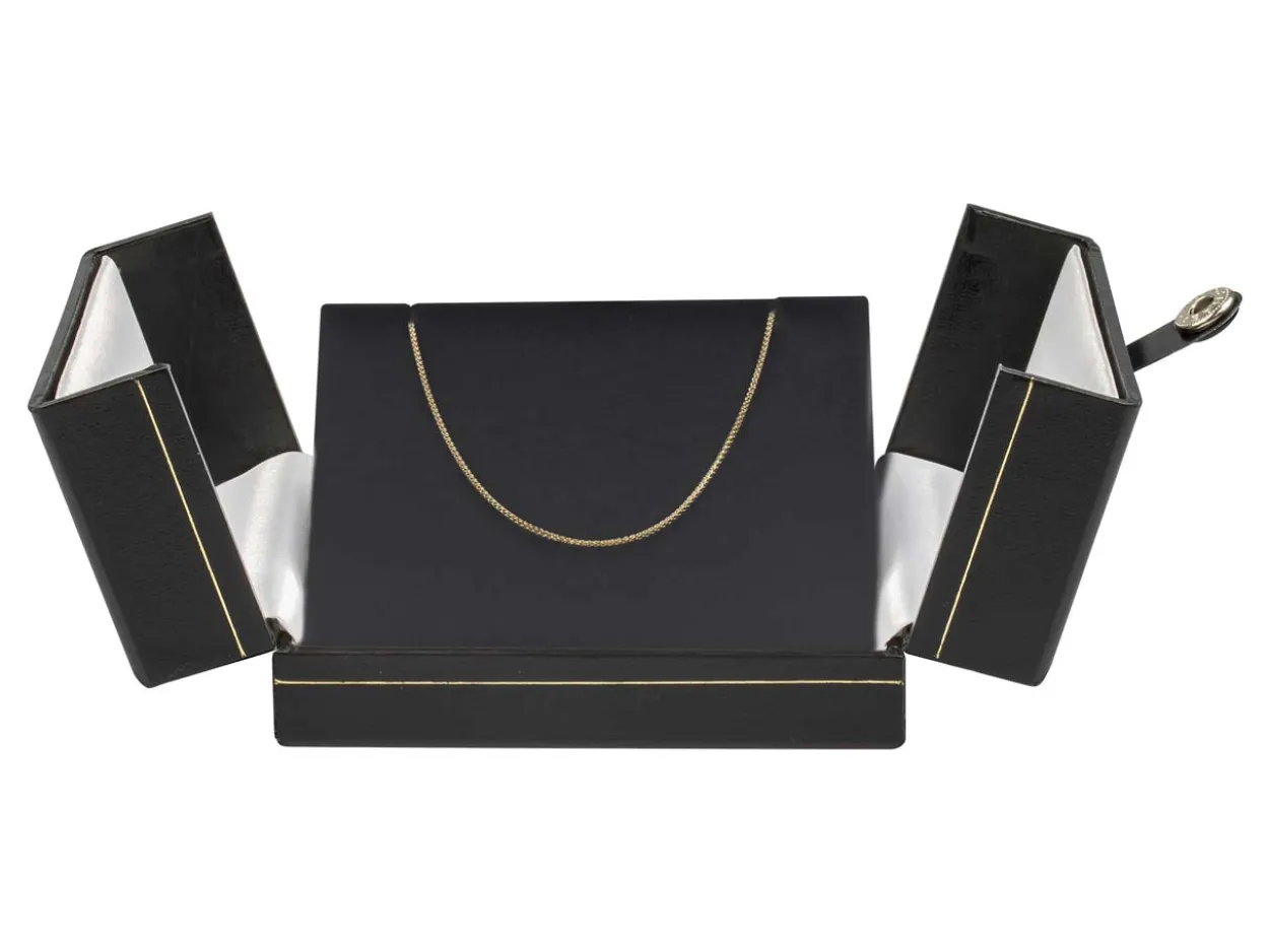 Black Leatherette 2 Door Pendant Box